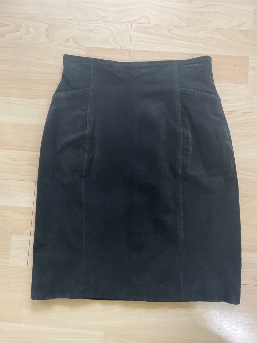 Vintage Wilsons the leather experts Black Leather pencil skirt - Size 6